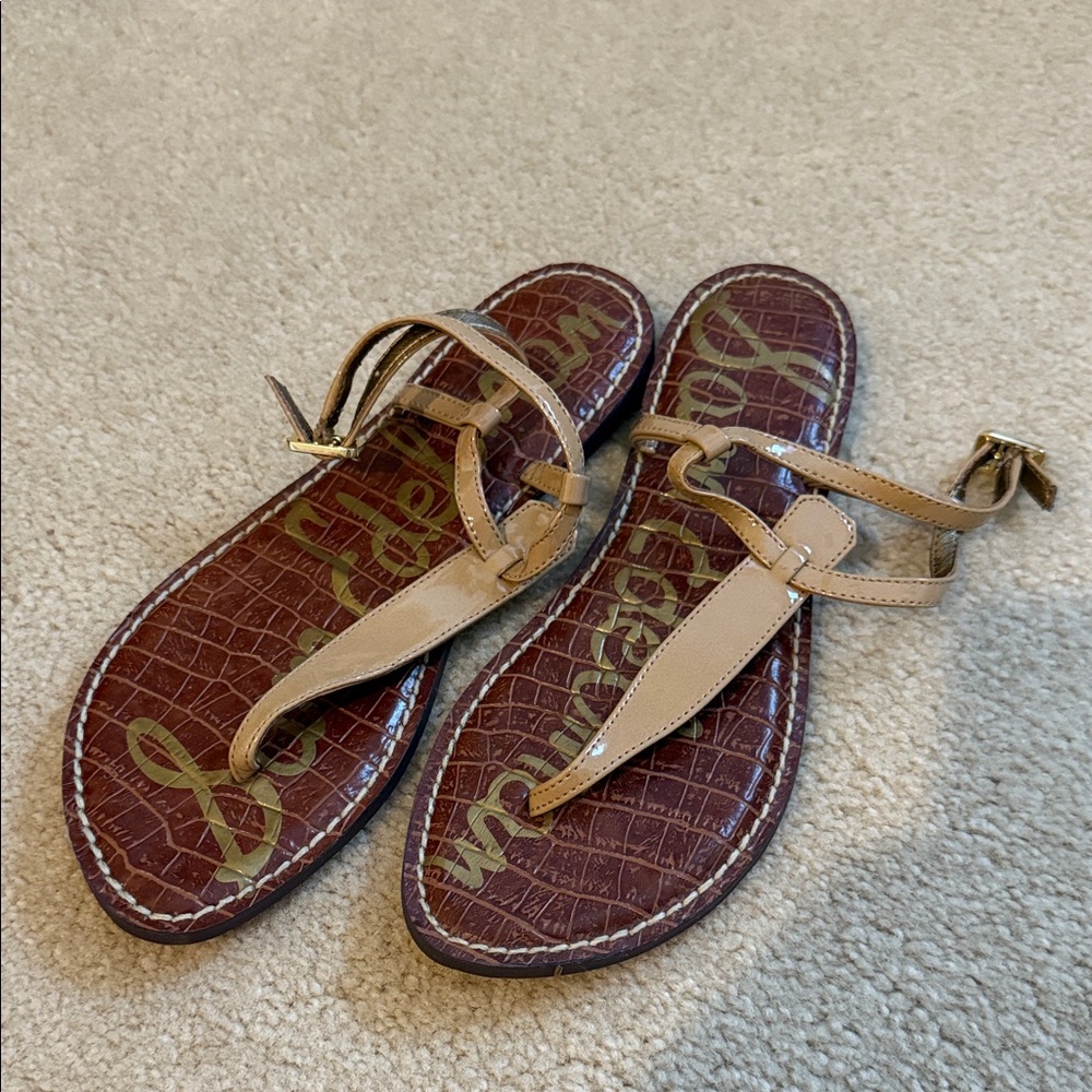 Sam Edelman Beige Strappy Sandals